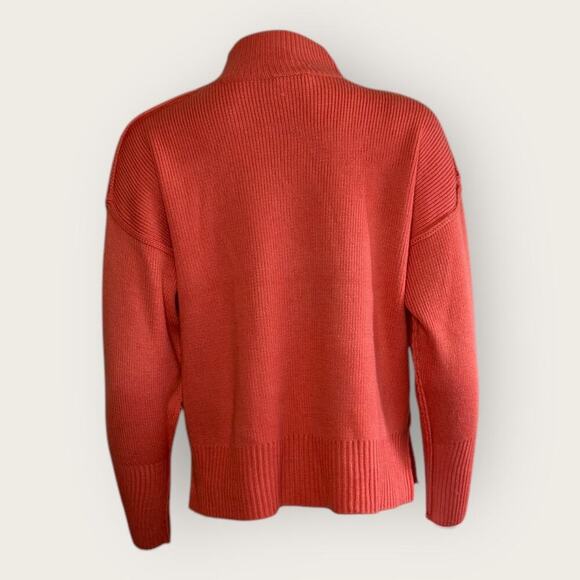 NWOT | Line & Dot | Mock Neck Sweater | Rust Orange | Size S - Picture 2 of 12